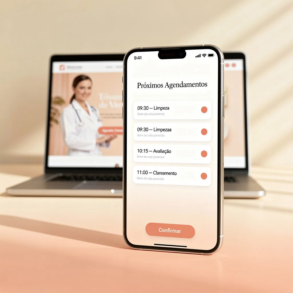 Funcionalidades do site para dentistas