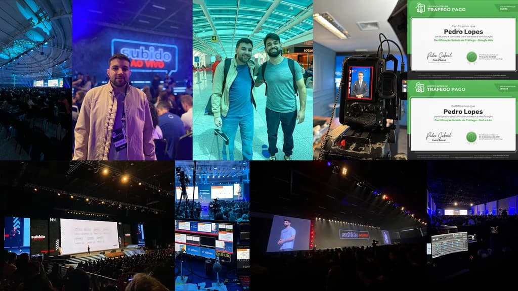 Equipe de gestão de tráfego pago da Huios Web em eventos de marketing digital em Brás Pires