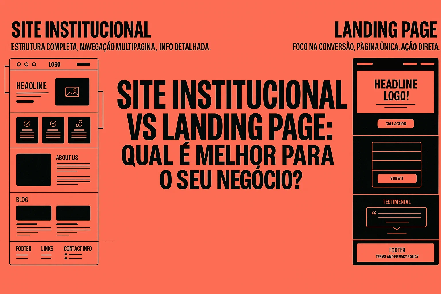 Site Institucional vs Landing Page: Qual É Melhor? | Huios Web